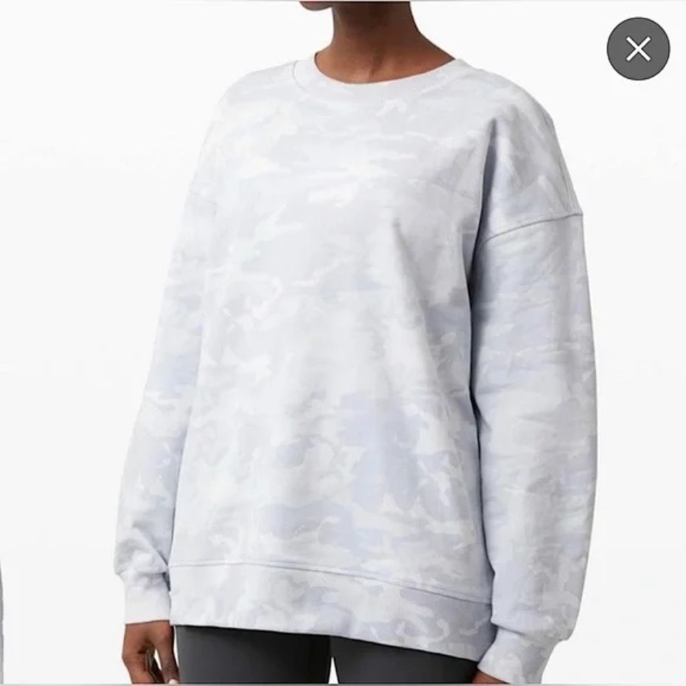 Lululemon white camo crew sweatshirt